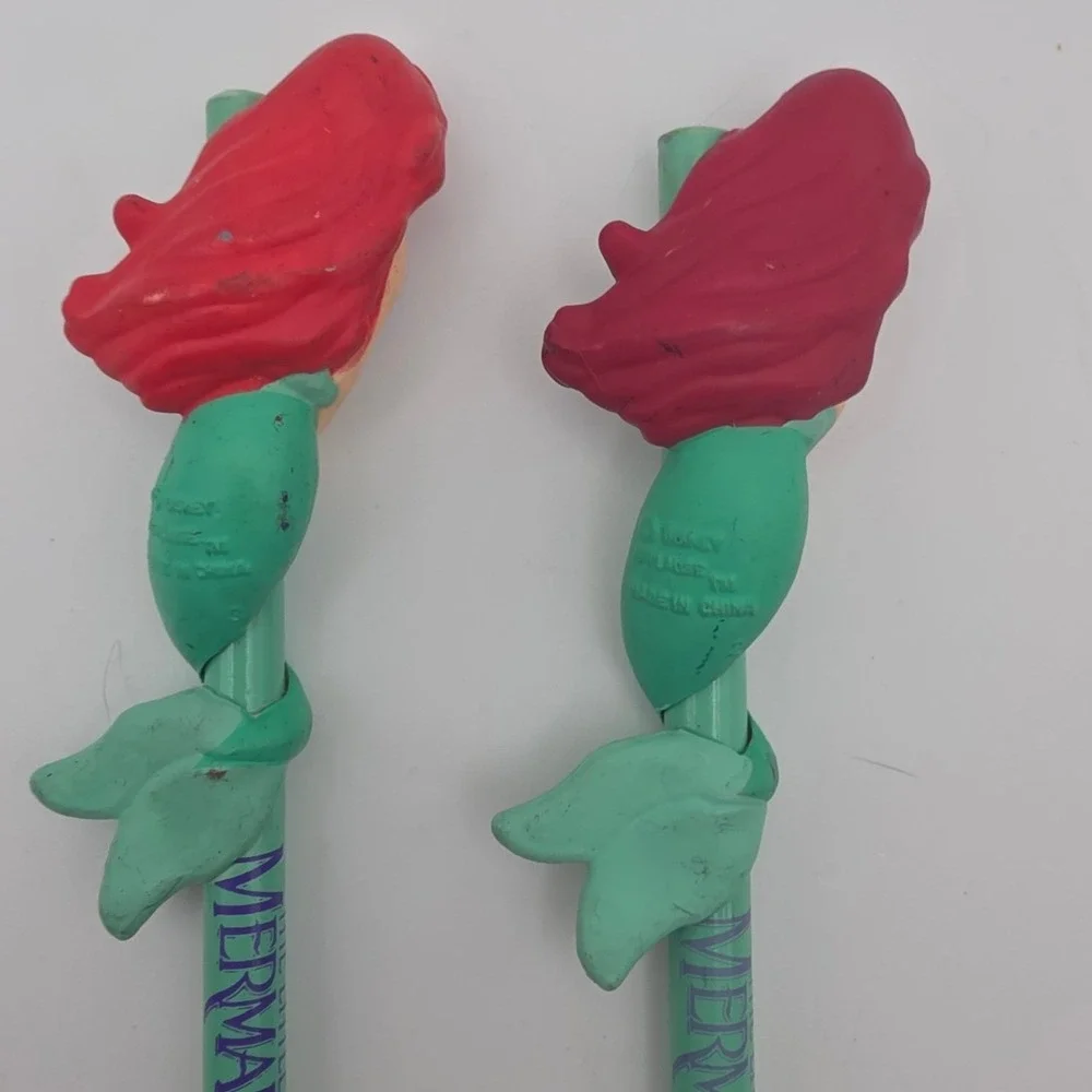 Disney Little Mermaid Ariel Pencil Set 2pc Green Fair Applause Dirty